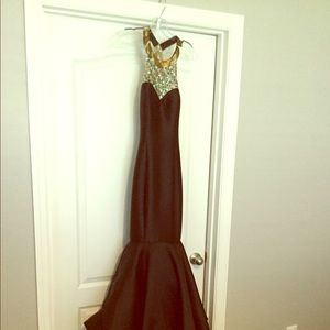 Rachel Allan Princess bejeweled mermaid dress!